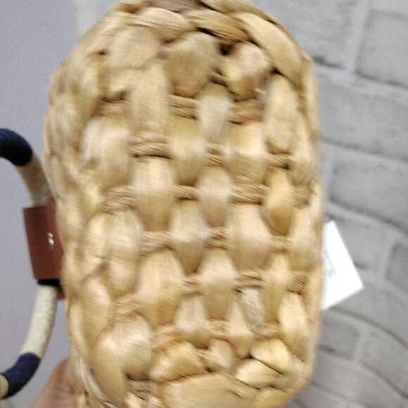 Joules Woven Mini Bag with Blue and Brown Accents - Picture 6 of 6